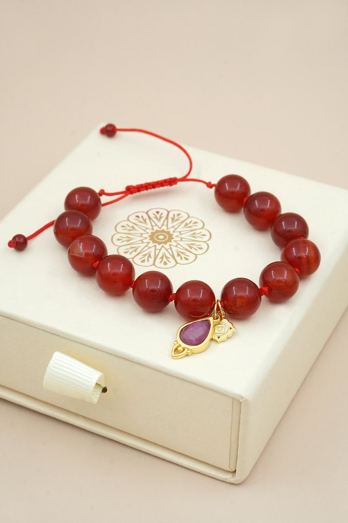 Root Chakra Mala Bracelet - Gold
