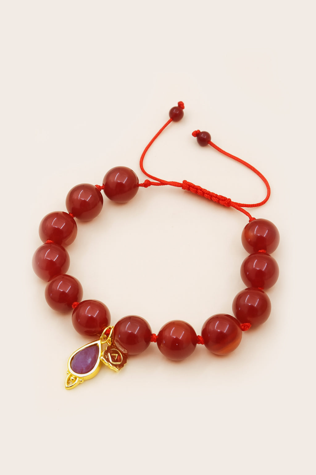 Root Chakra Mala Bracelet - Gold
