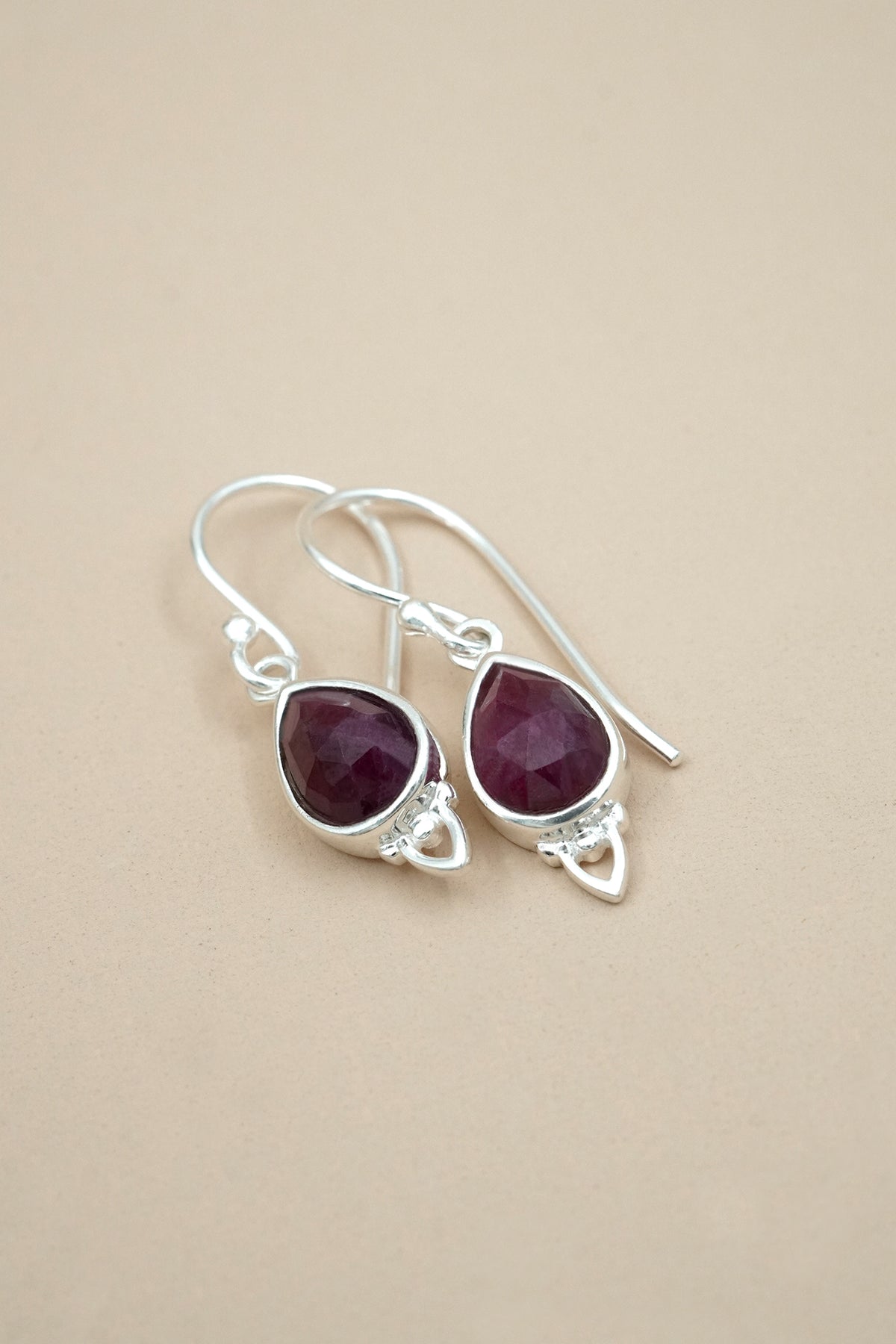Root Chakra Earrings Silver