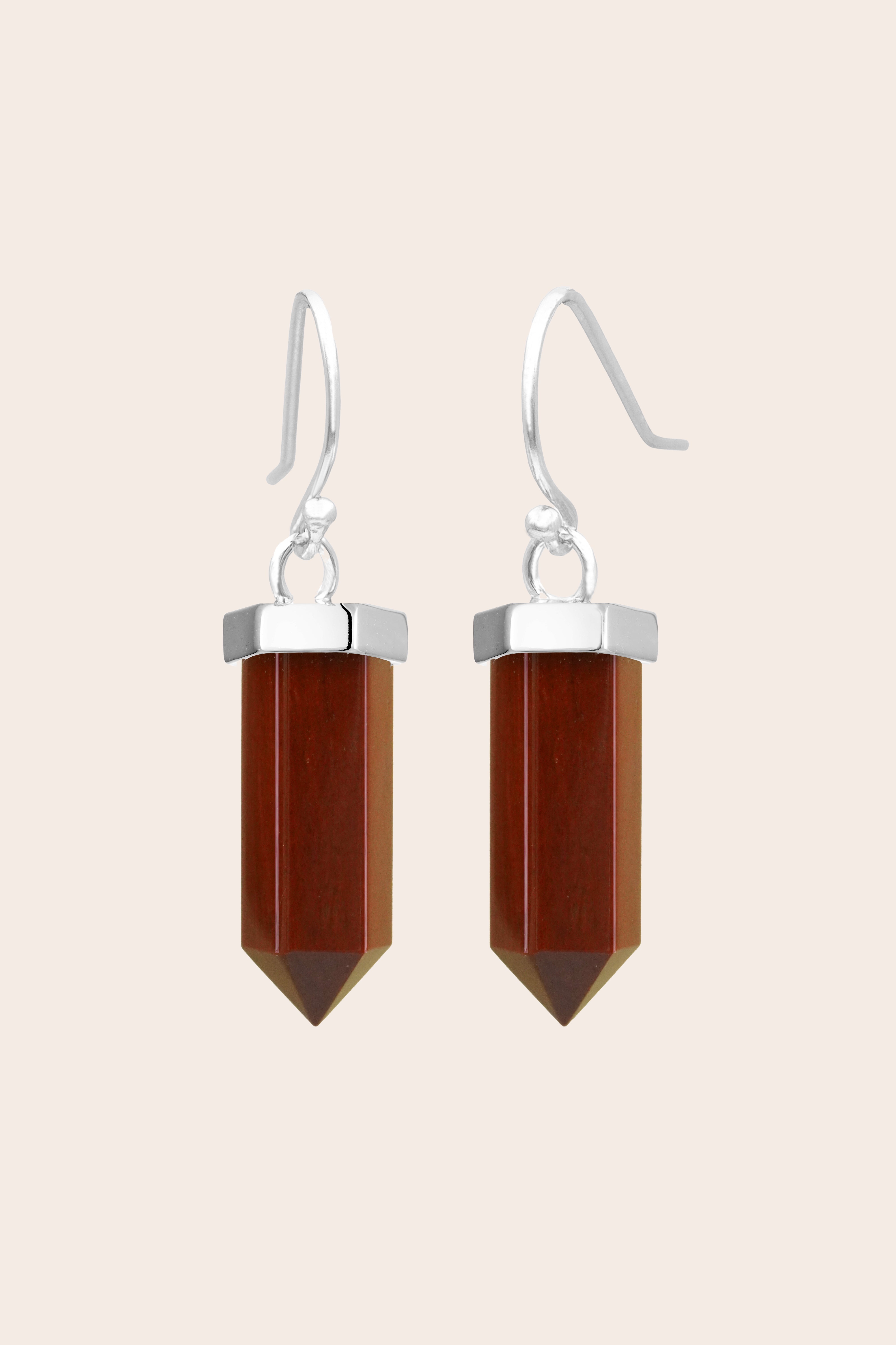 Jasper Grounded Earrings - Silver