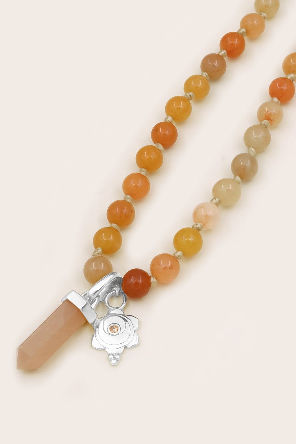 Sacral Mala Necklace - Silver