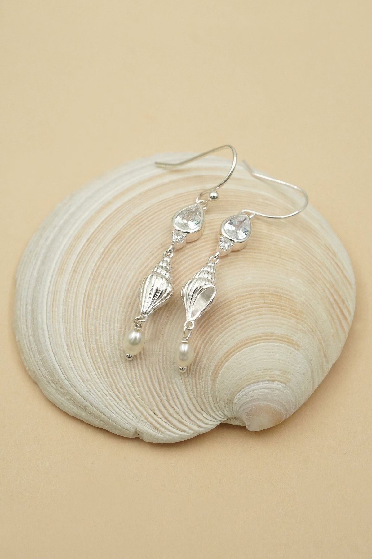 Silver Sea Goddess Earrings