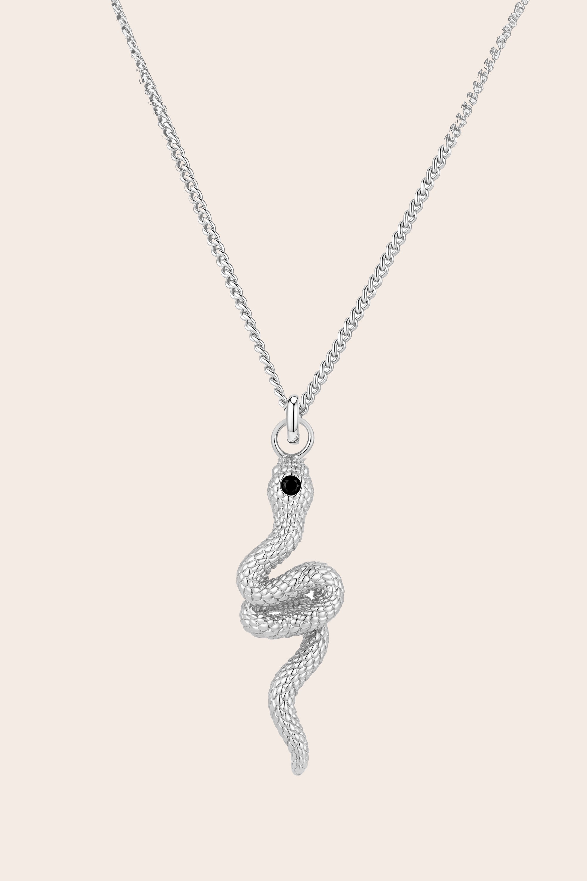Sacred Serpent Necklace - Silver