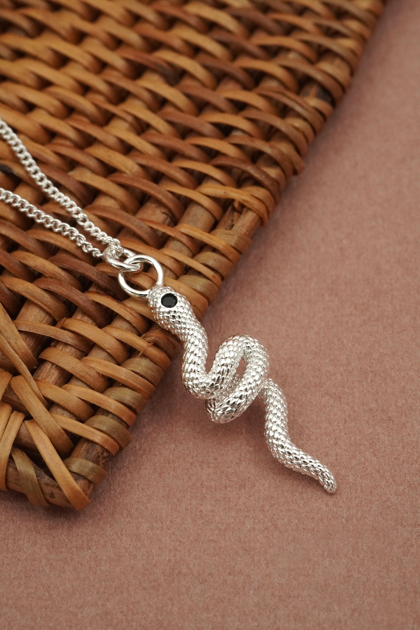 Sacred Serpent Necklace - Silver