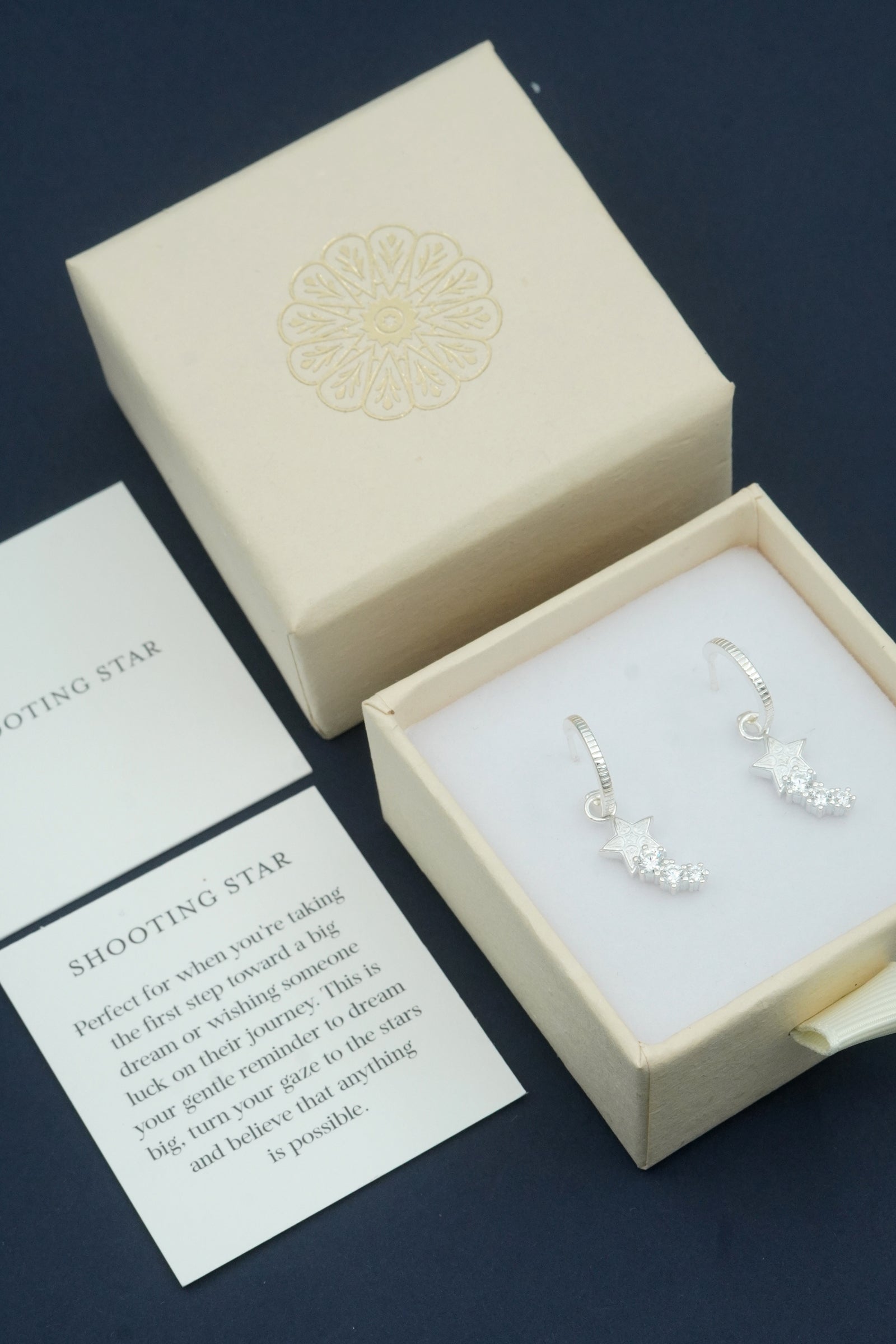 Shooting Star Hoops - Silver