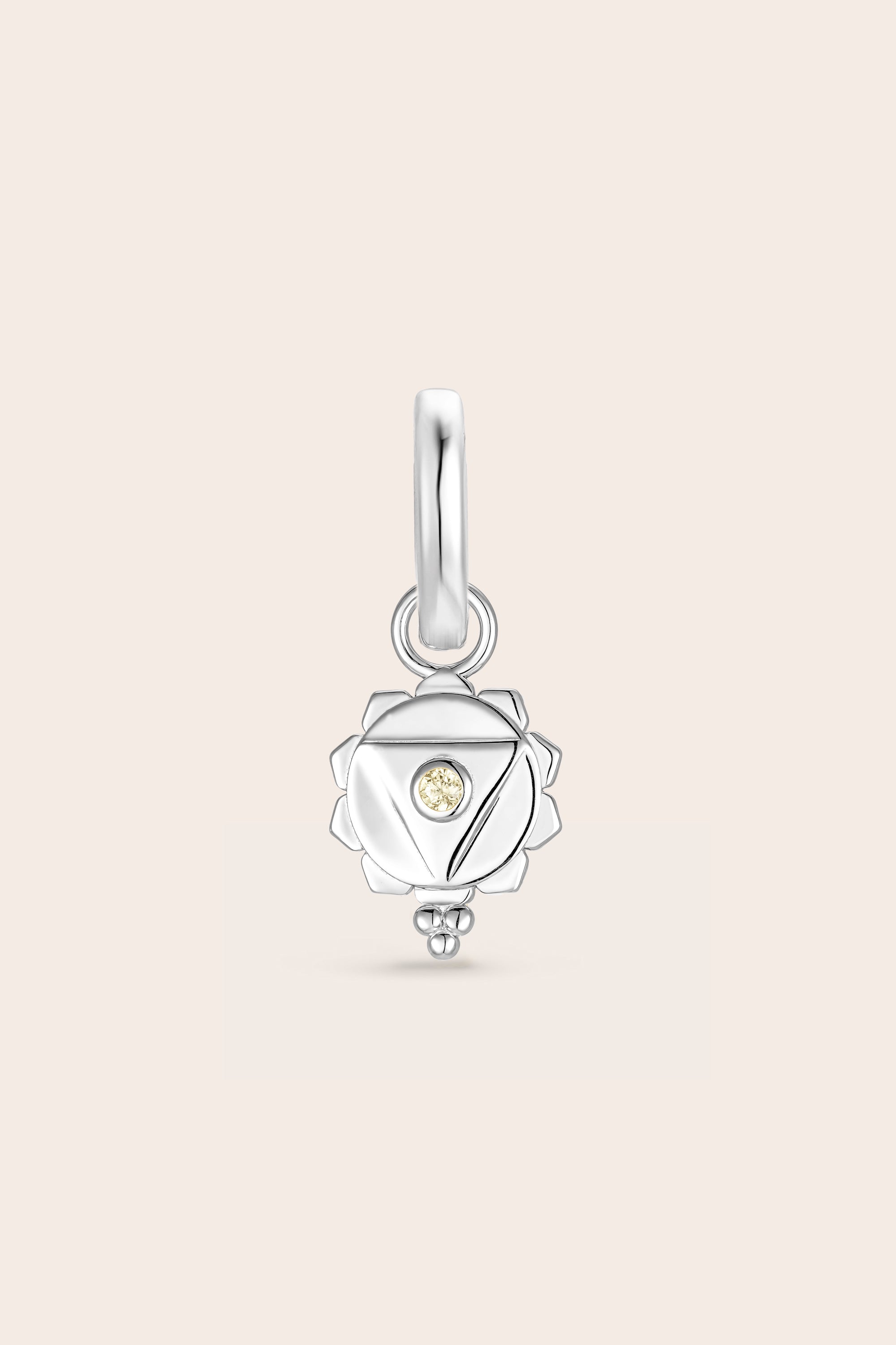 Solar Plexus Chakra Charm - Silver