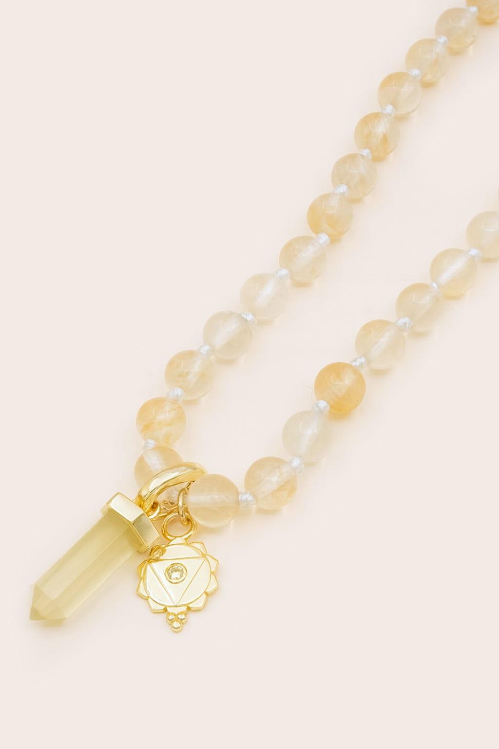 Solar Plexus Chakra Mala Necklace - Gold