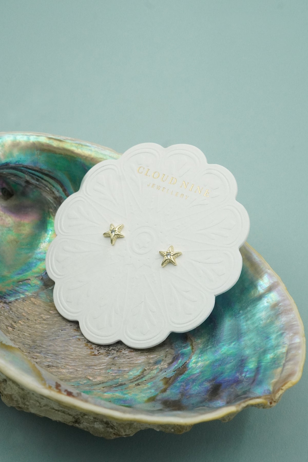 Gold Star of the Sea Studs