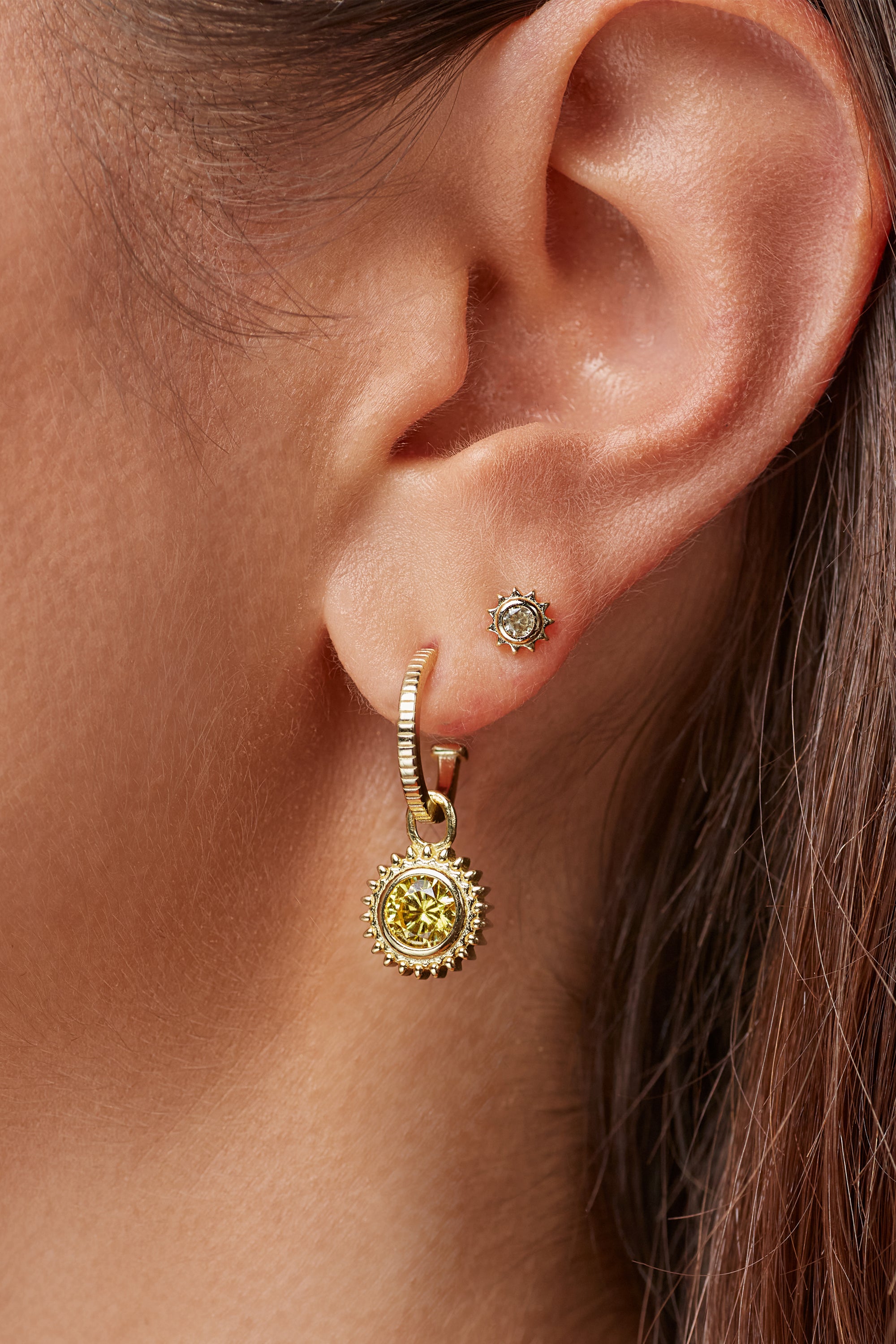 You Are My Sunshine Hoops - Gold