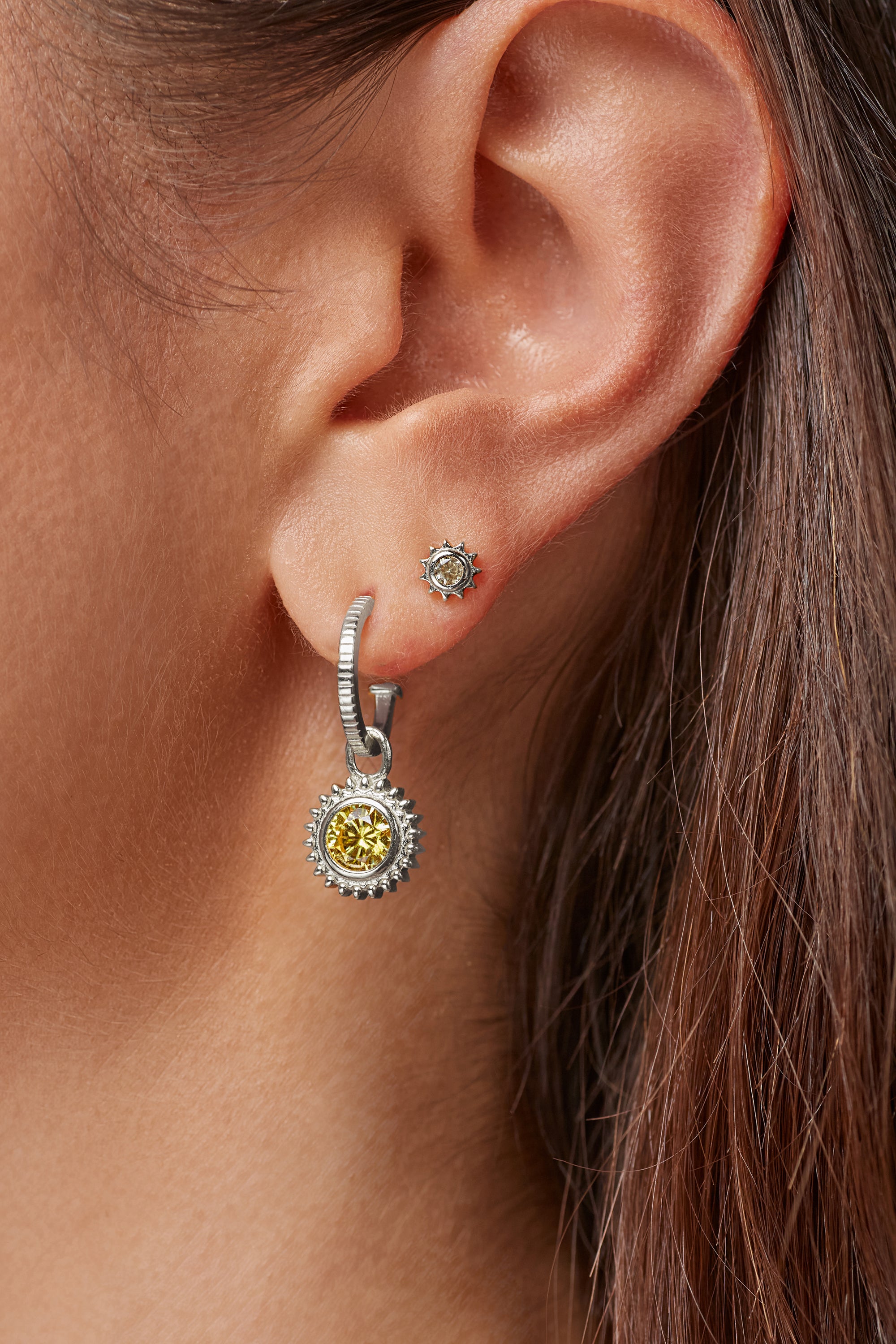 You Are My Sunshine Hoops - Silver