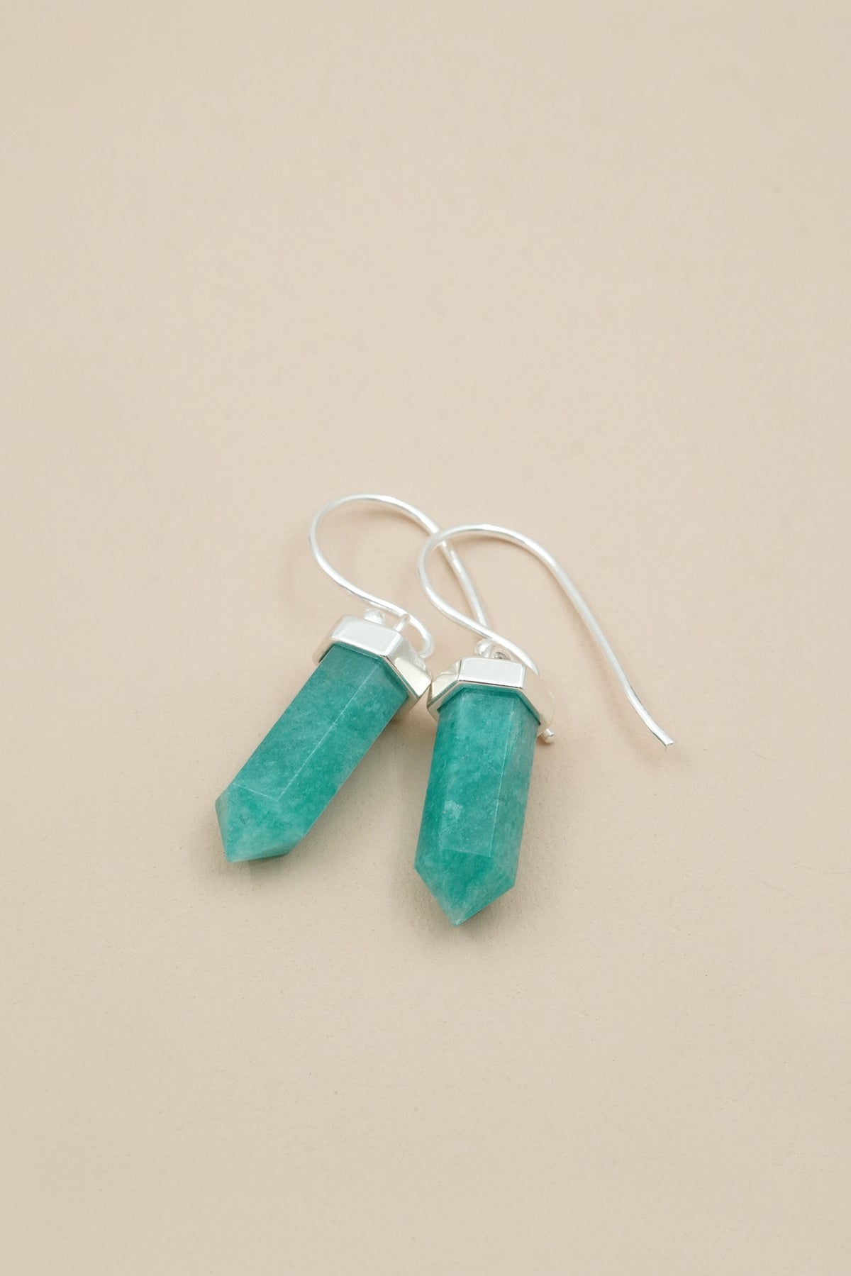 Amazonite True Voice Earrings - Silver