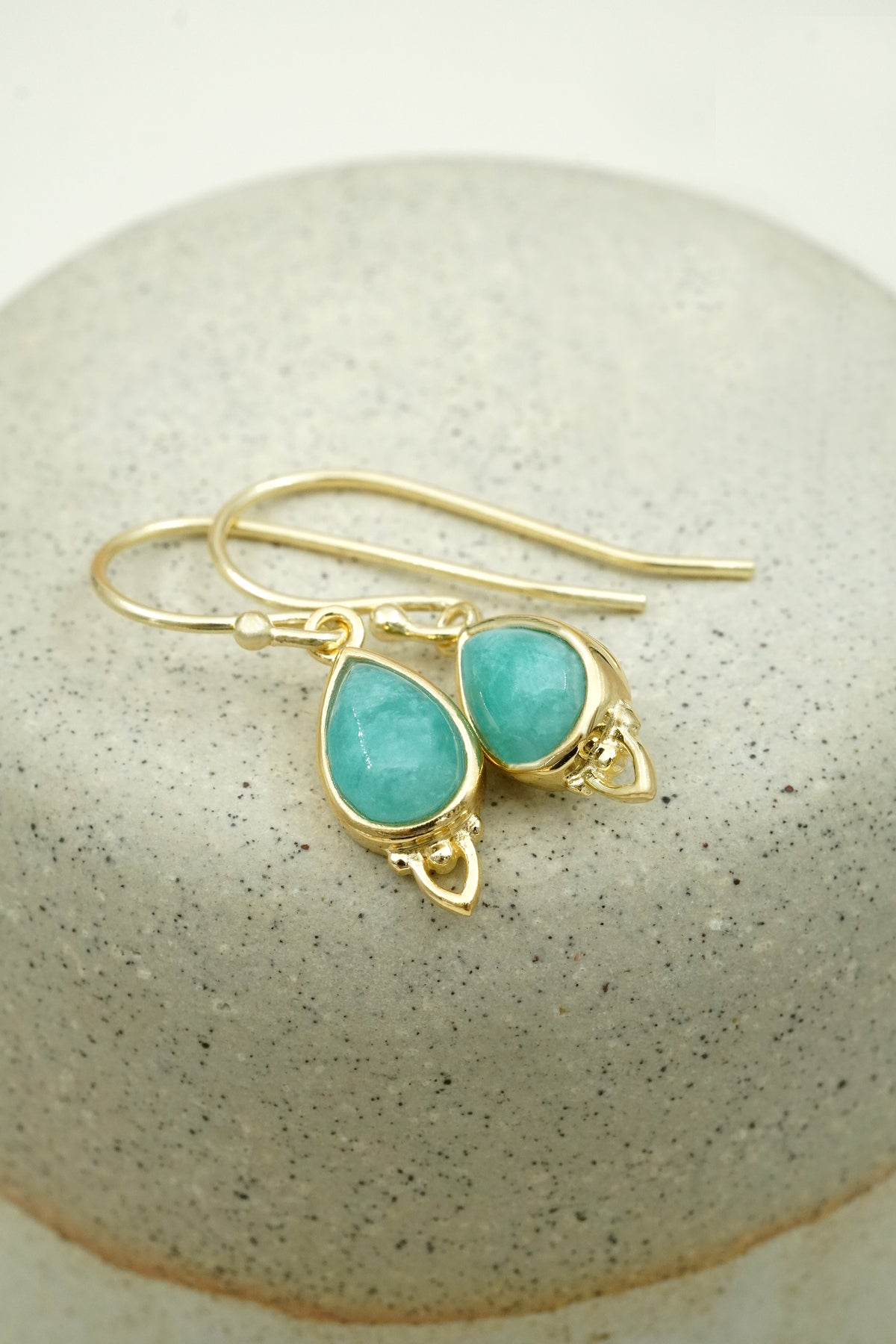 Throat Chakra Earrings Gold