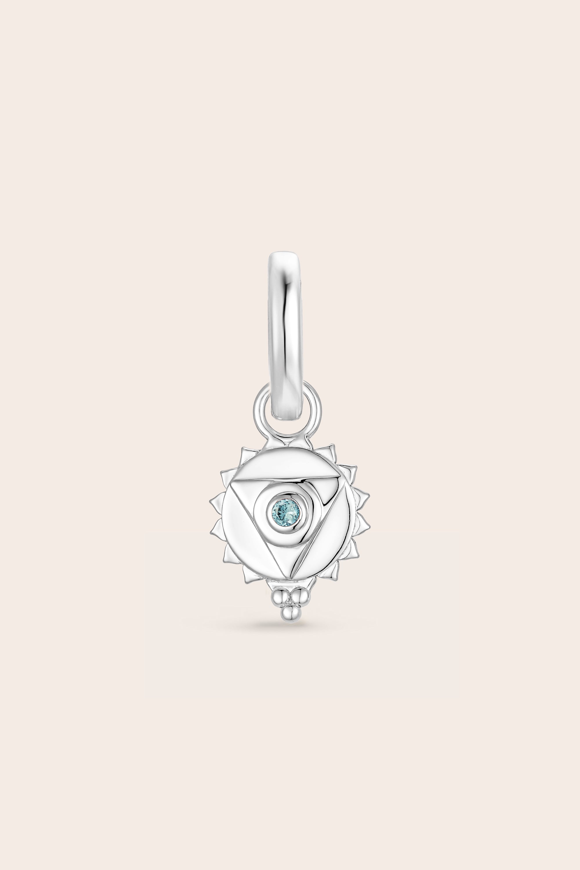 Throat Chakra Charm - Silver