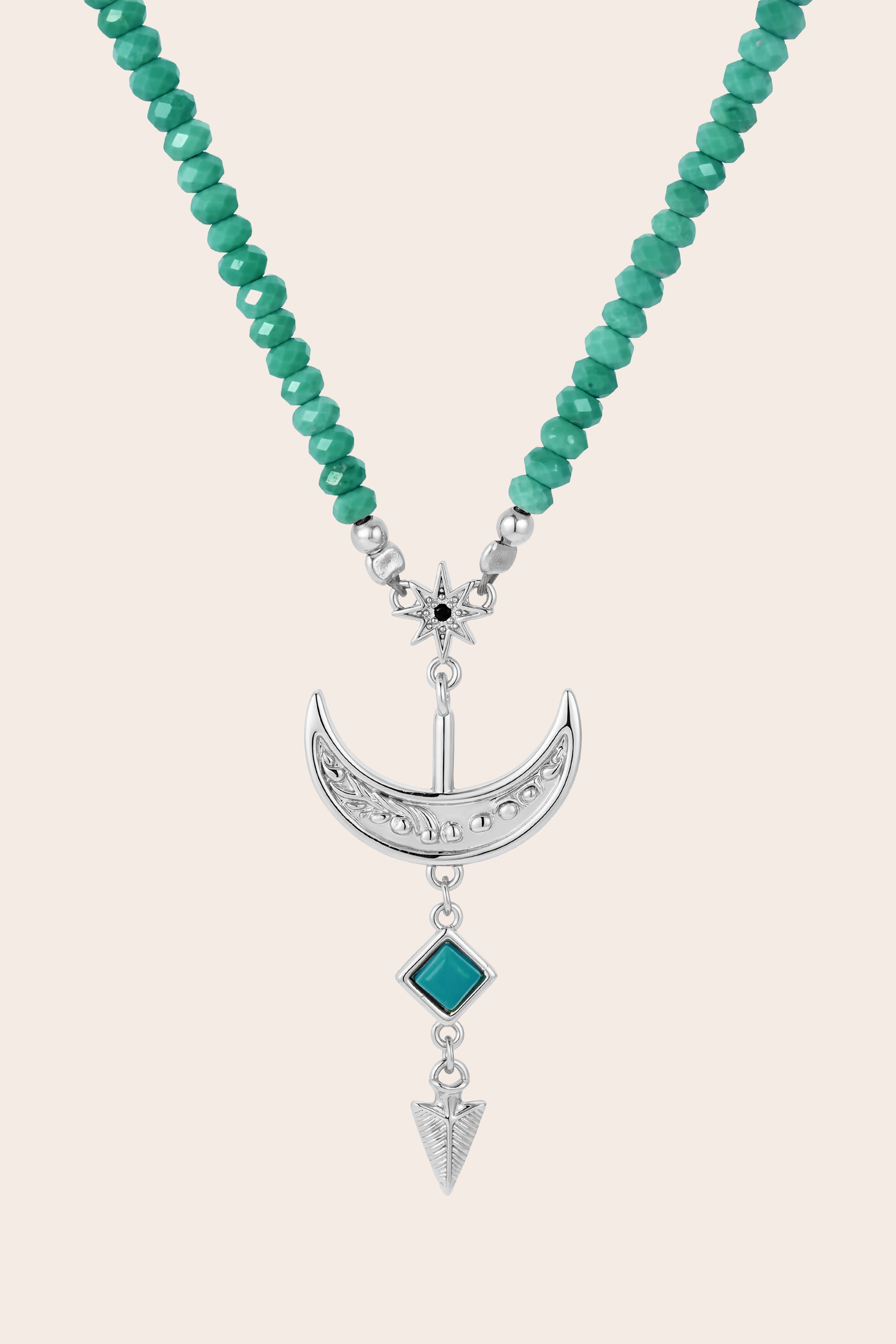 Guided Turquoise Necklace - Silver