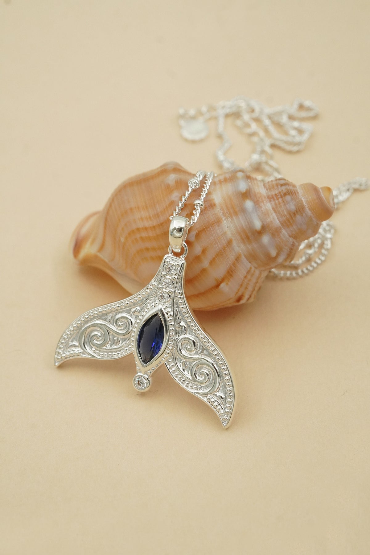 Silver Spirit Whale Necklace