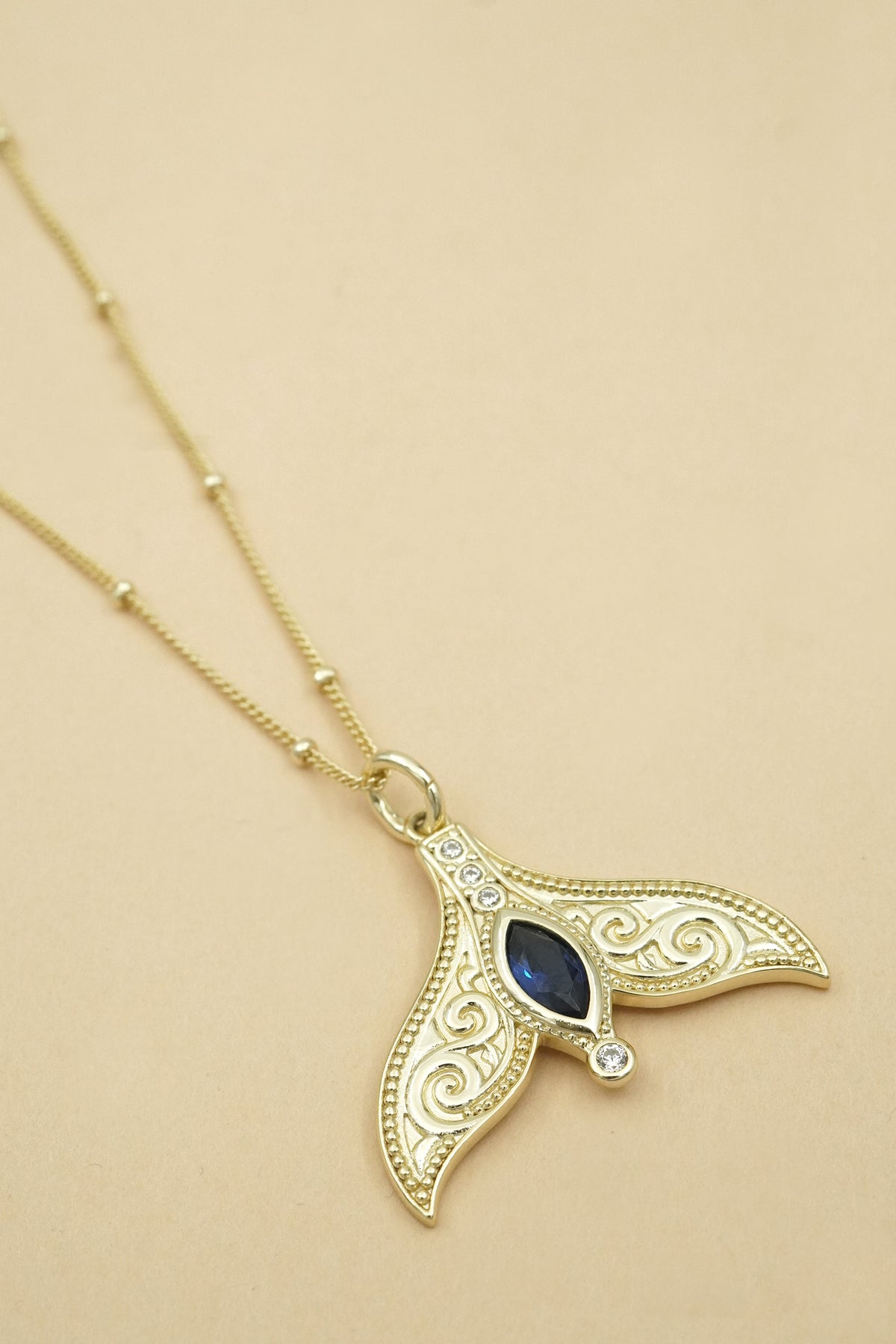 Gold Spirit Whale Necklace