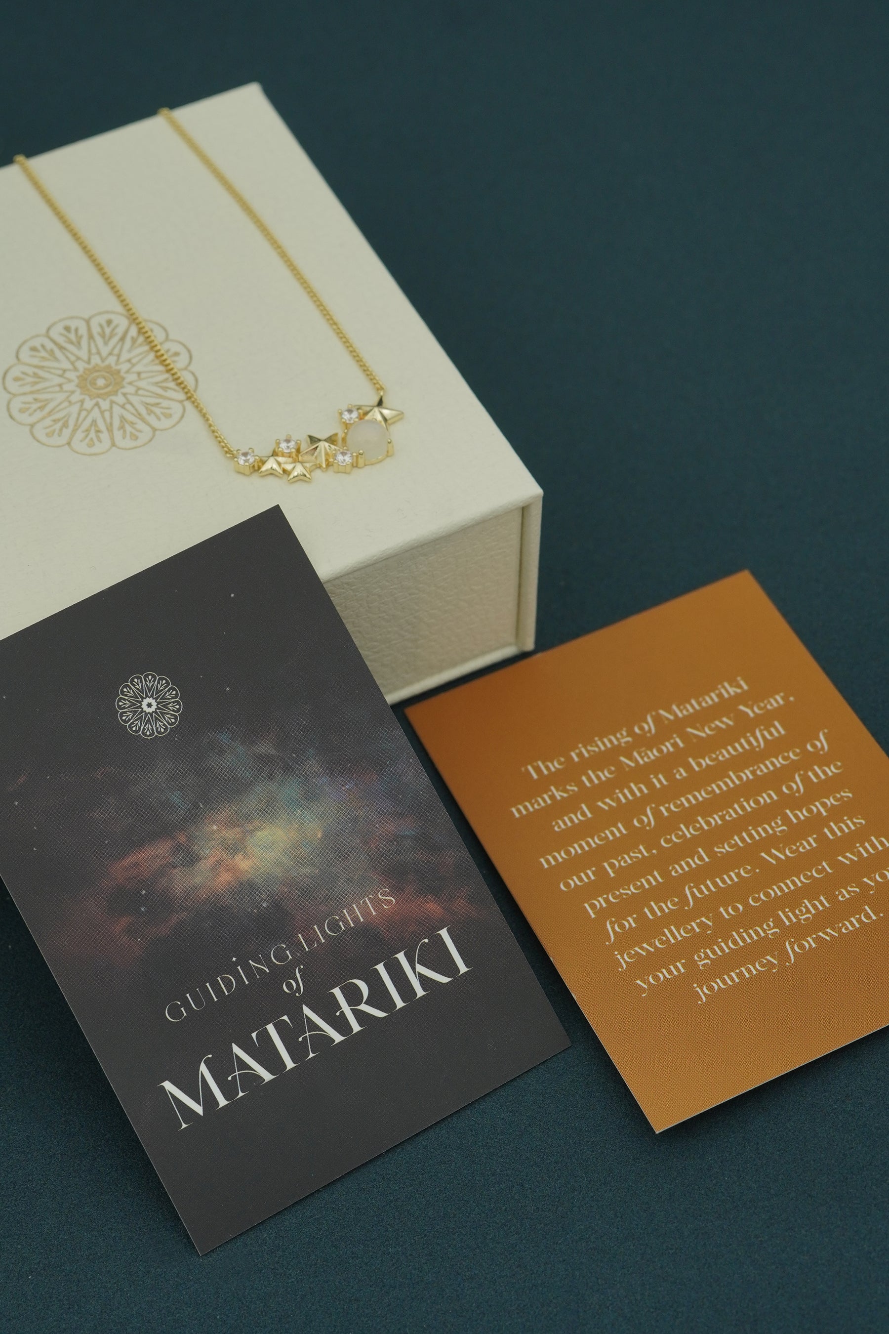 Guiding Lights of Matariki Necklace - Gold