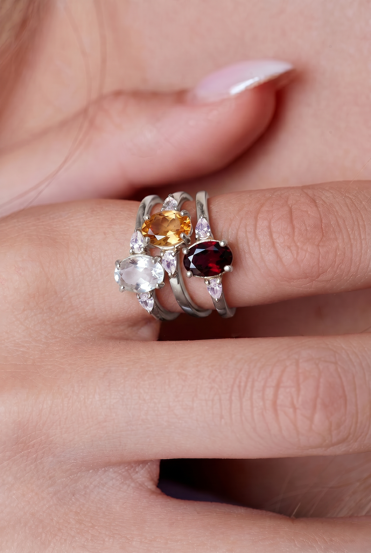 November Birthstone Ring - Silver