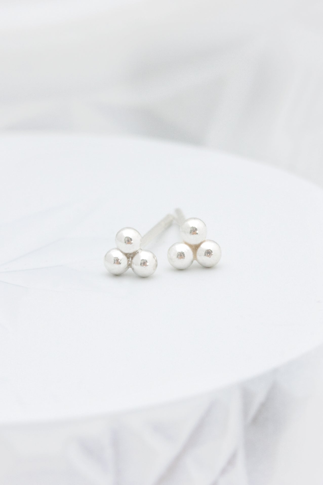 Silver Tiny Trio Studs