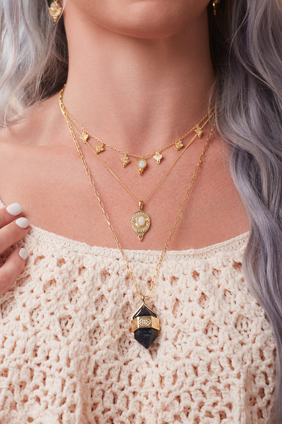 Be The Light Droplet Necklace - Gold