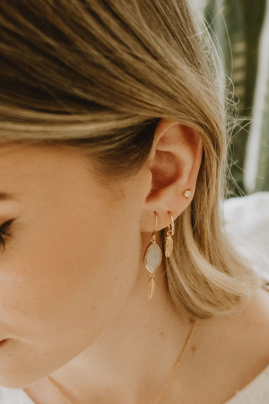 Guardian Angel Studs - Gold