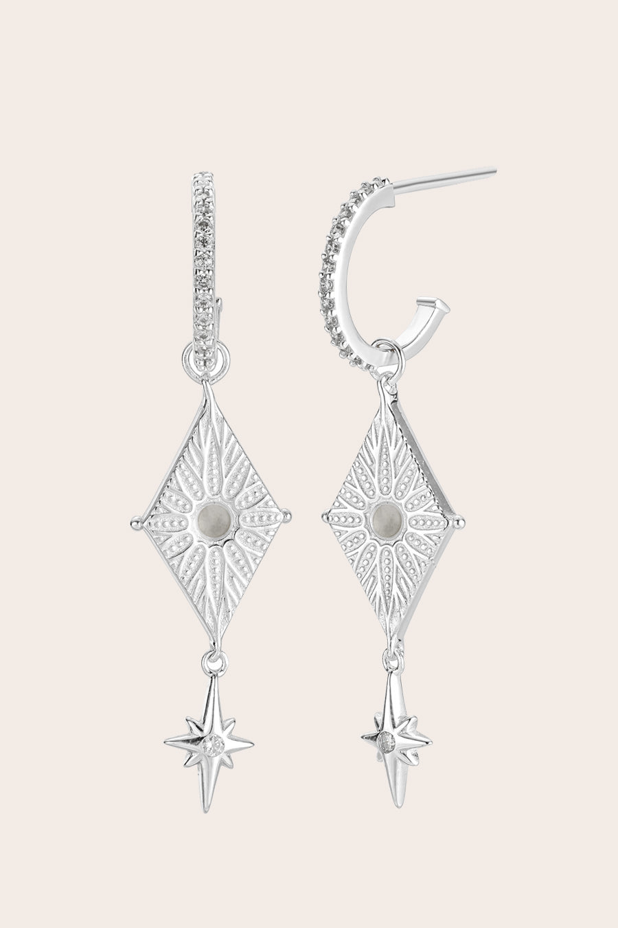 North Star Earrings - Silver