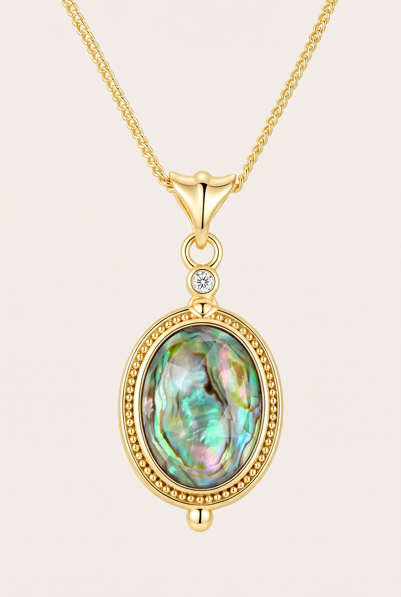 Gold Hidden Light Pāua Necklace