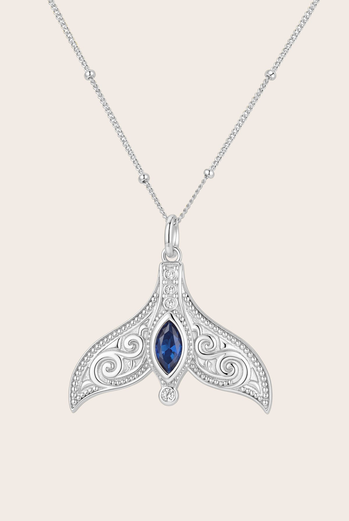 Silver Spirit Whale Necklace