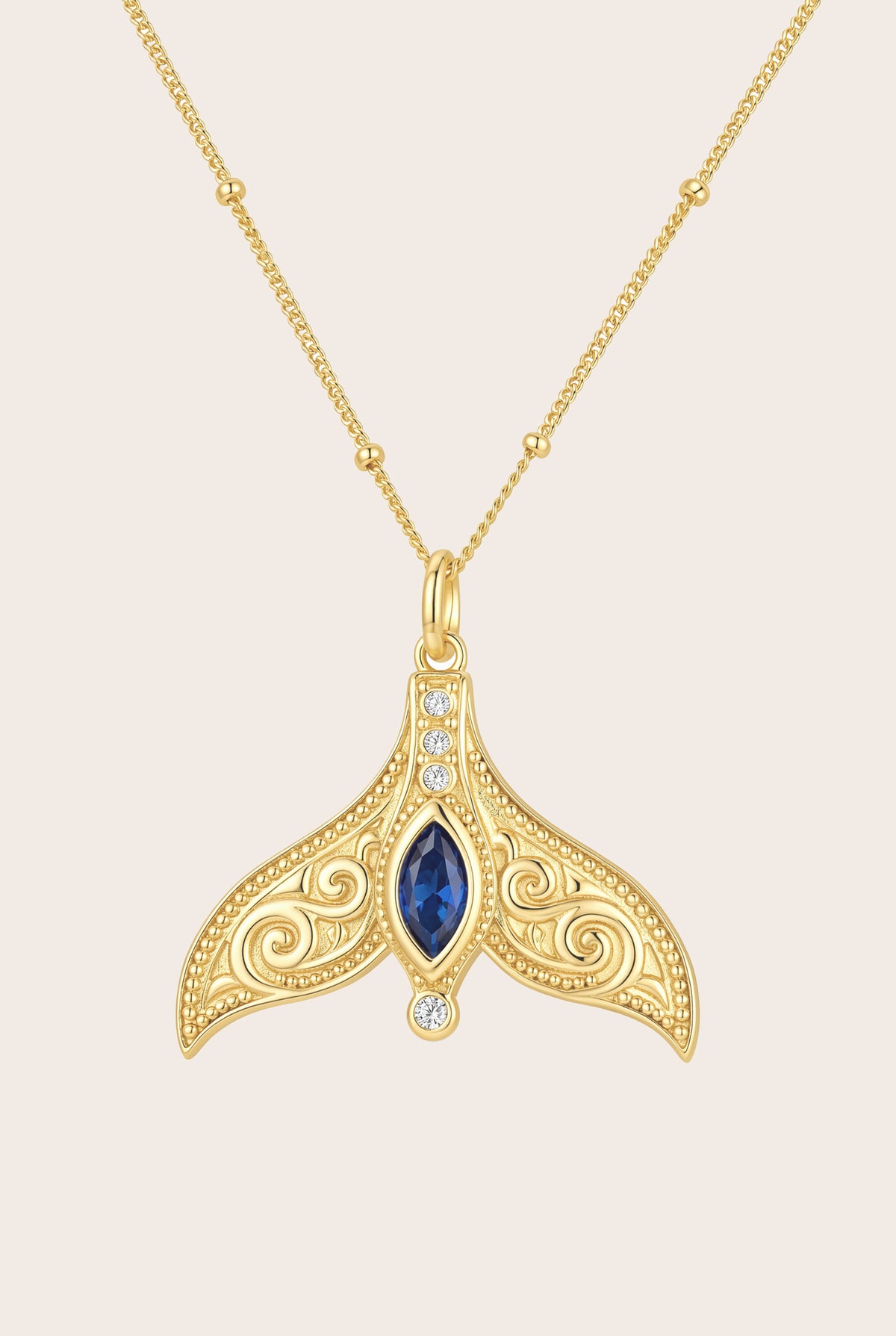Gold Spirit Whale Necklace