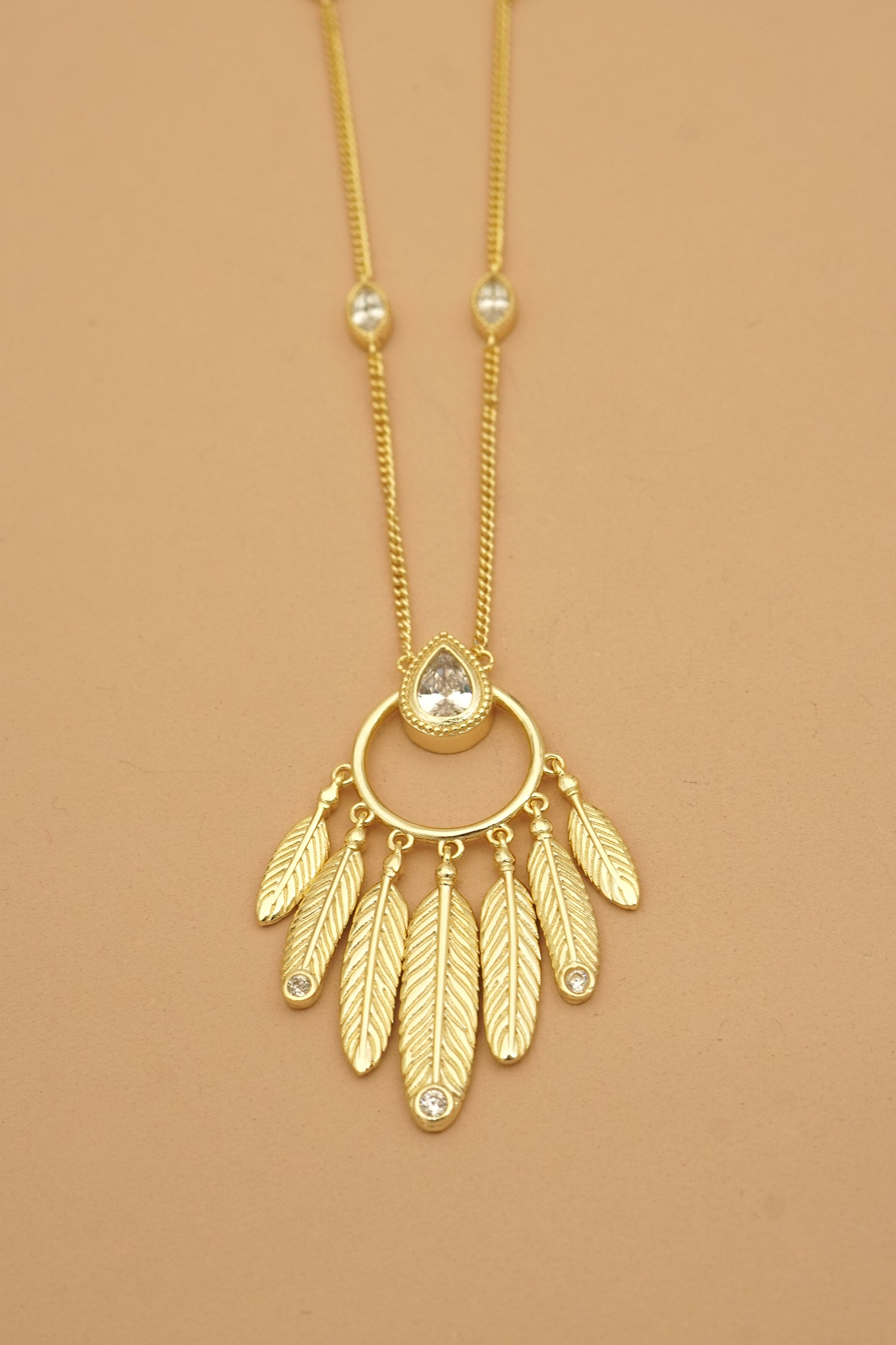 Dream Catcher Necklace - Gold