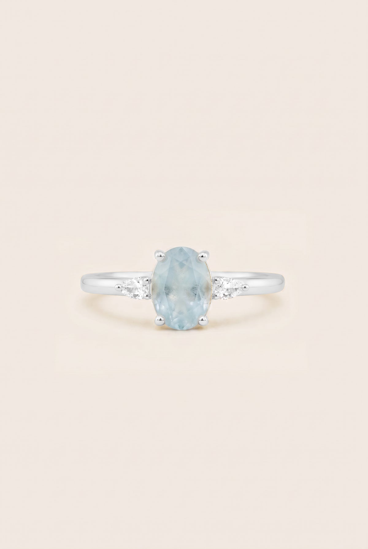 March Birthstone Ring - Silver