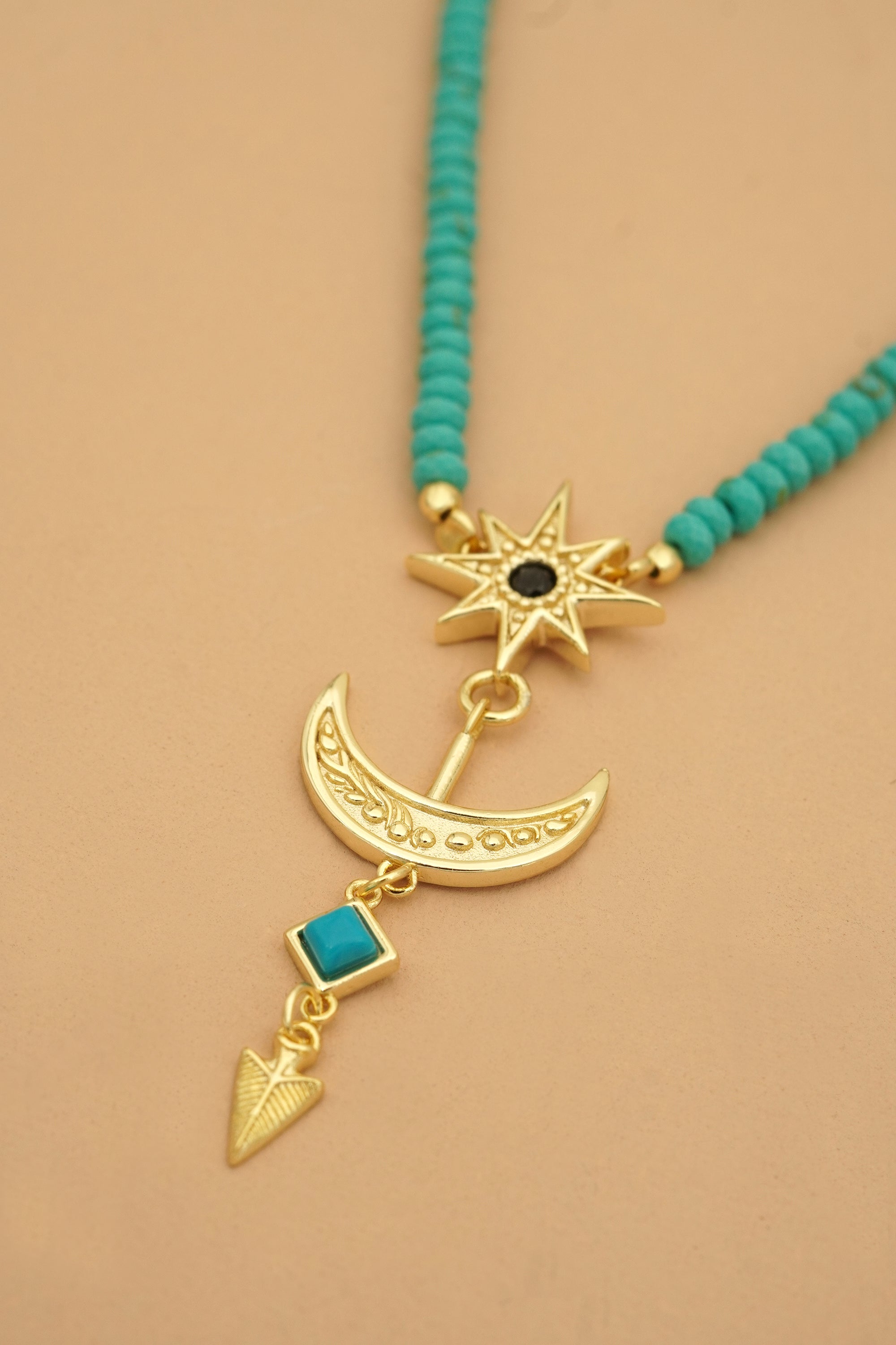 Guided Turquoise Necklace - Gold