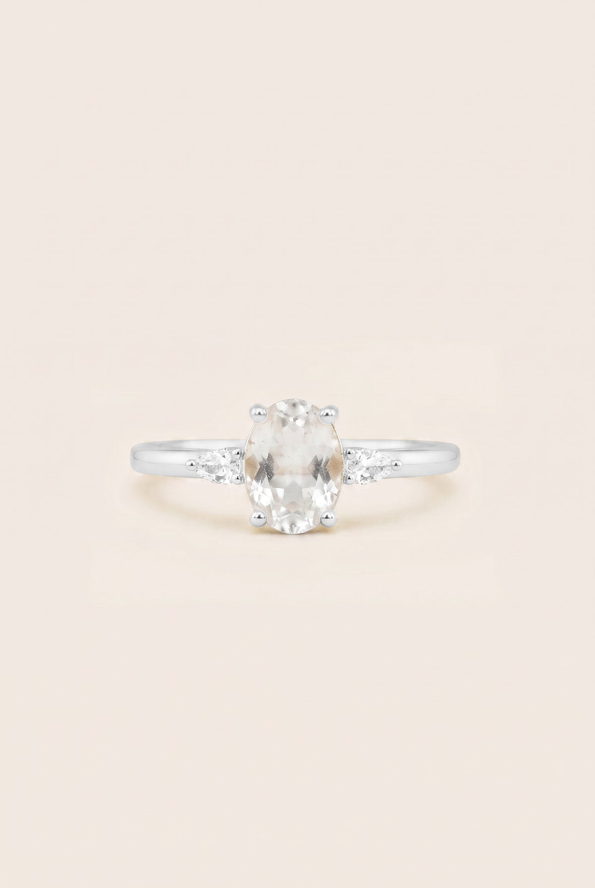 April Birthstone Ring - Silver
