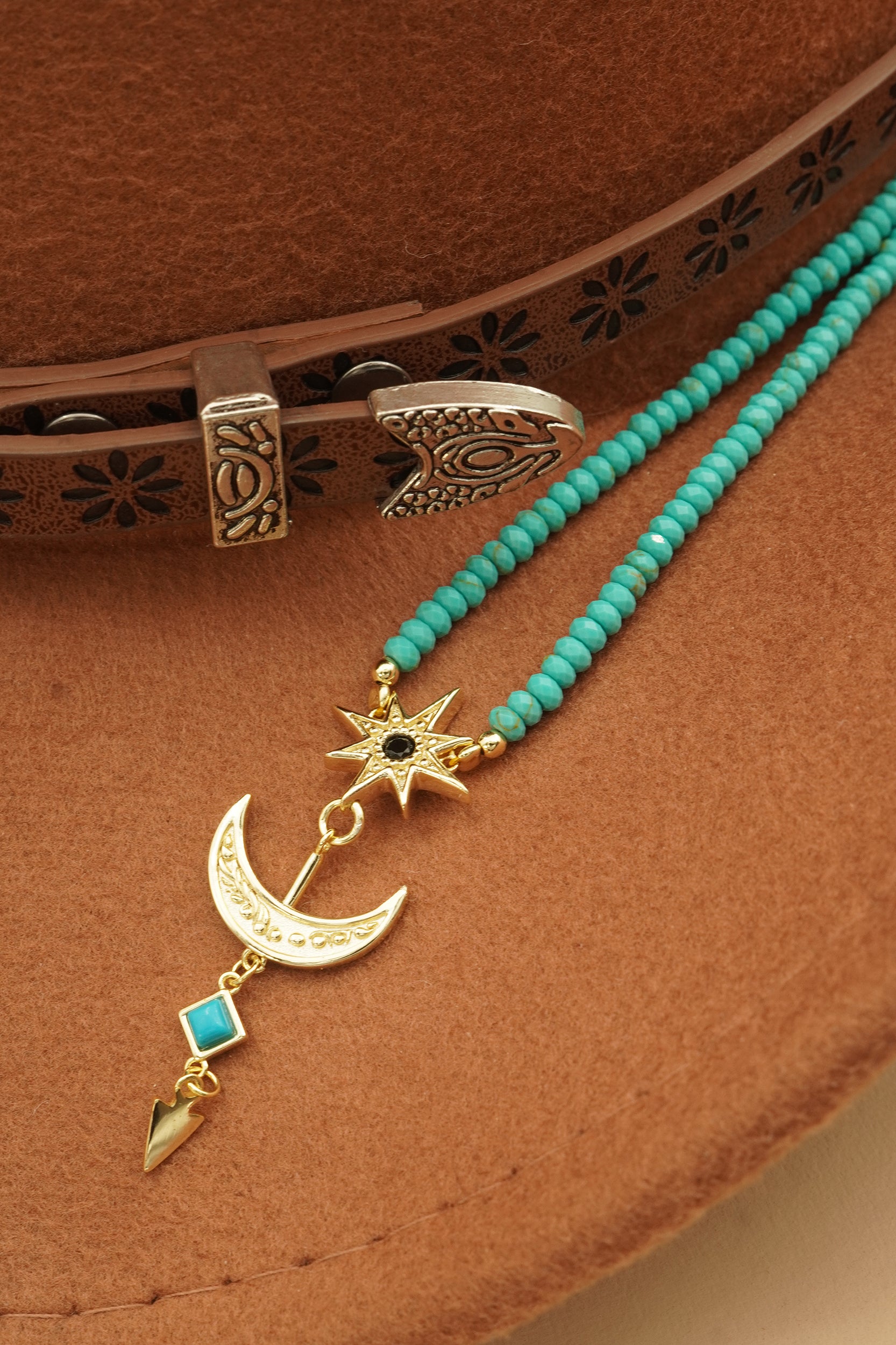 Guided Turquoise Necklace - Gold