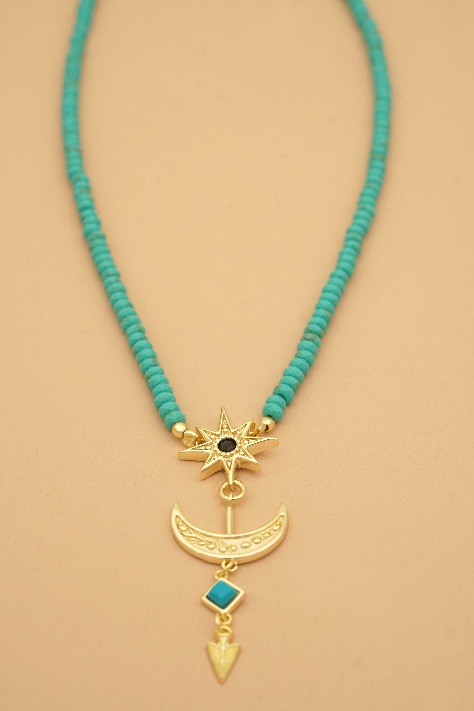 Guided Turquoise Necklace - Gold