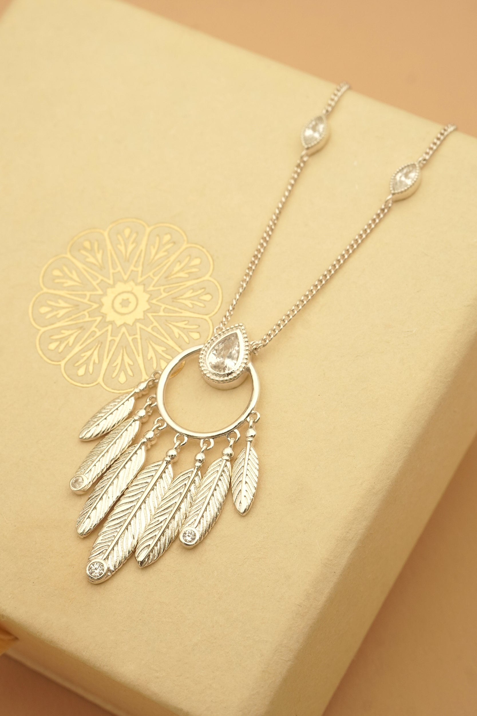 Dream Catcher Necklace - Silver