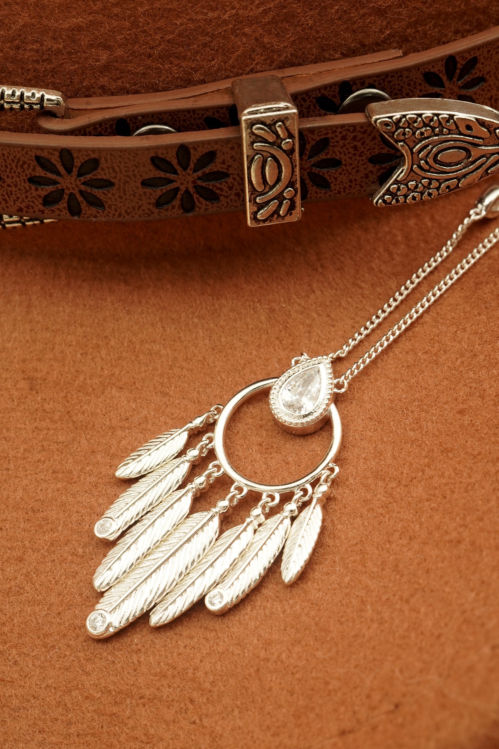 Dream Catcher Necklace - Silver
