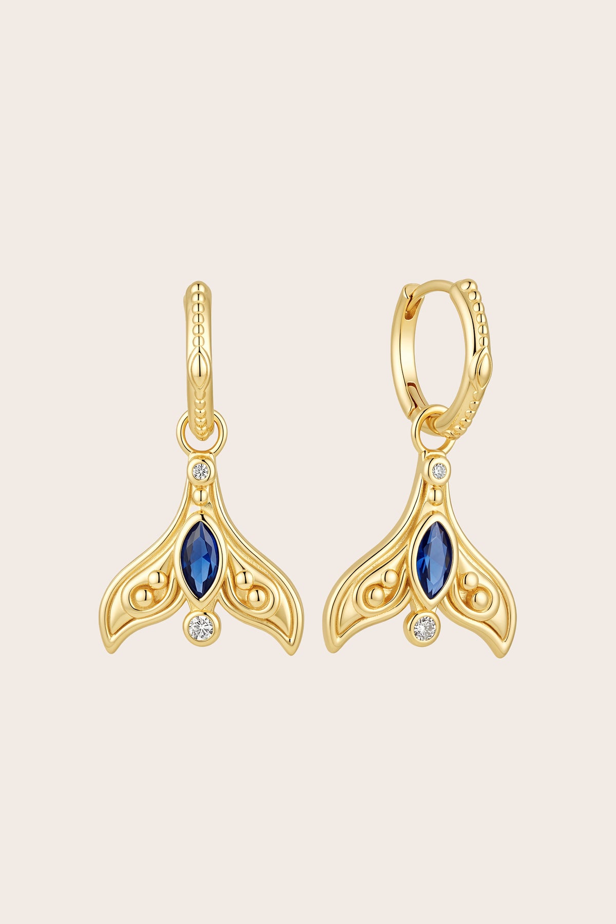 Gold Spirit Whale Earrings