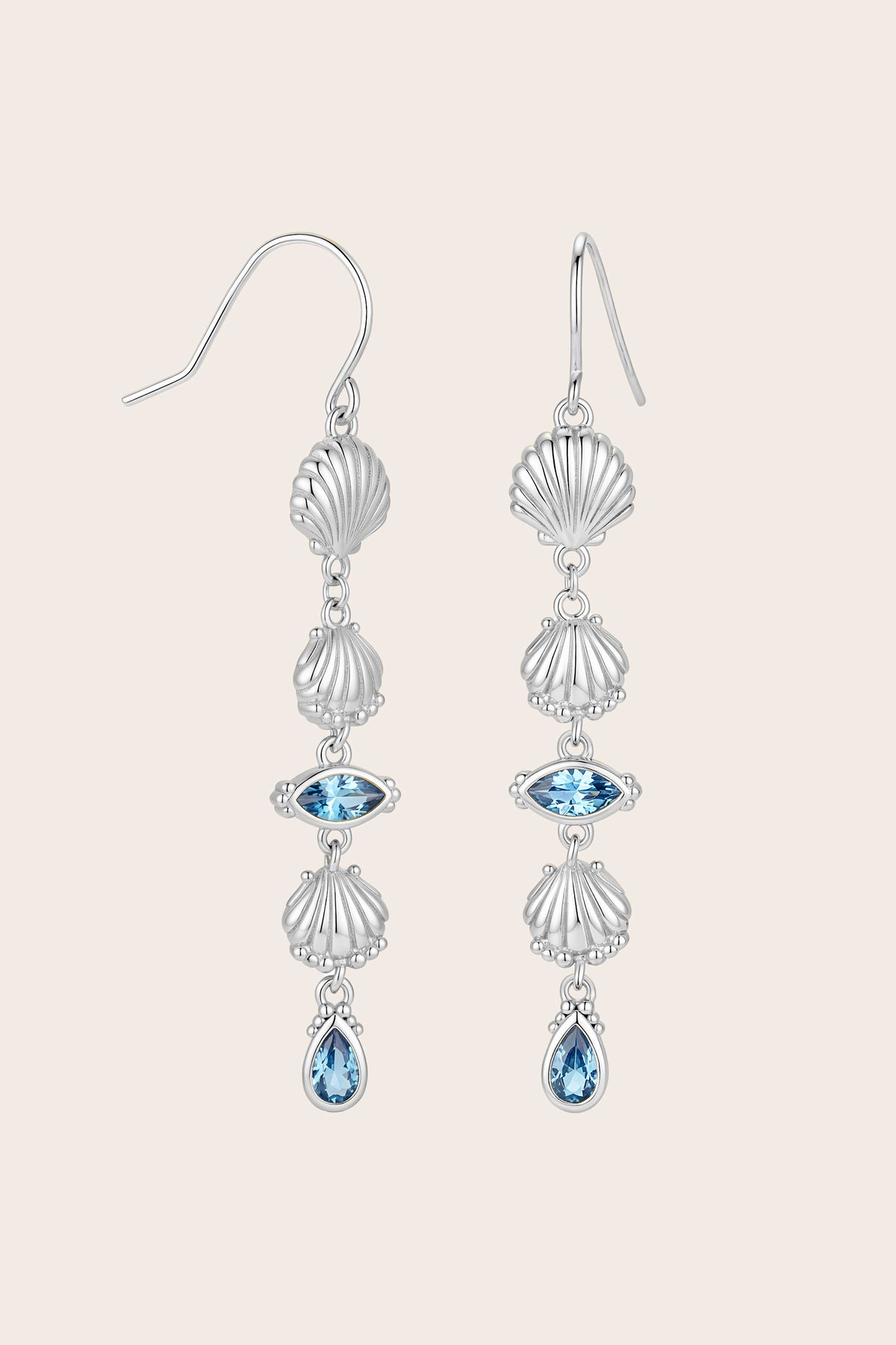 Silver Ocean Treasure Earrings