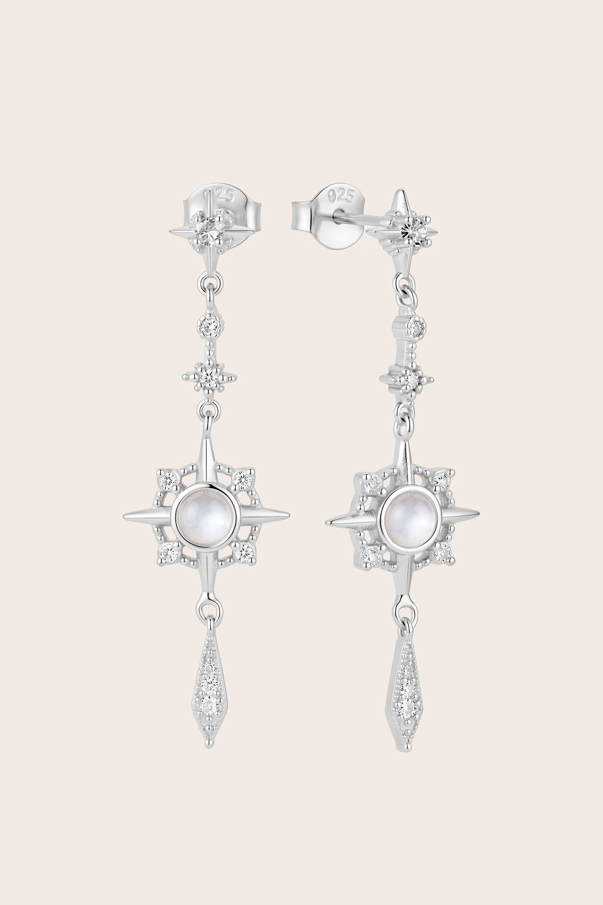Silver Navigator Earrings