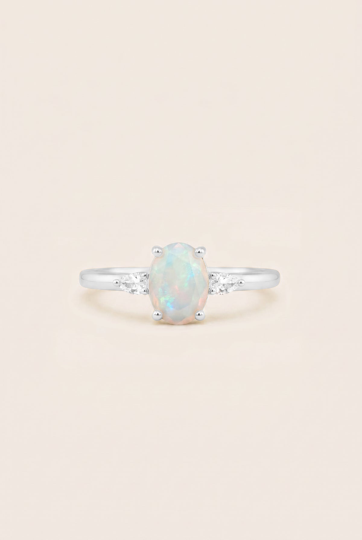 October Birthstone Ring - Silver