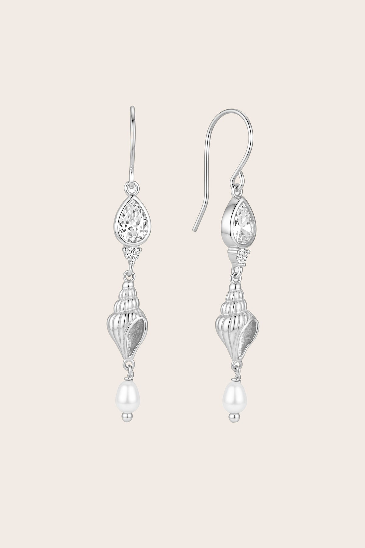 Silver Sea Goddess Earrings