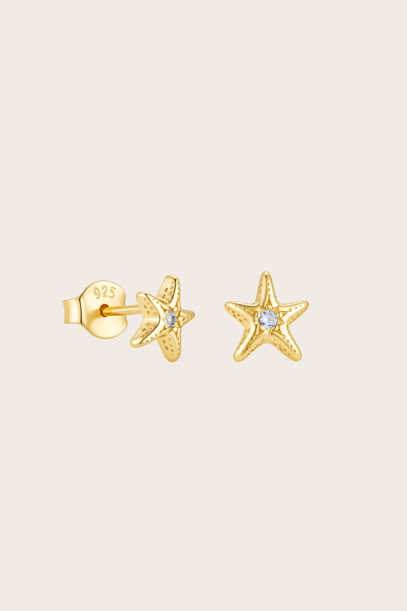 Gold Star of the Sea Studs