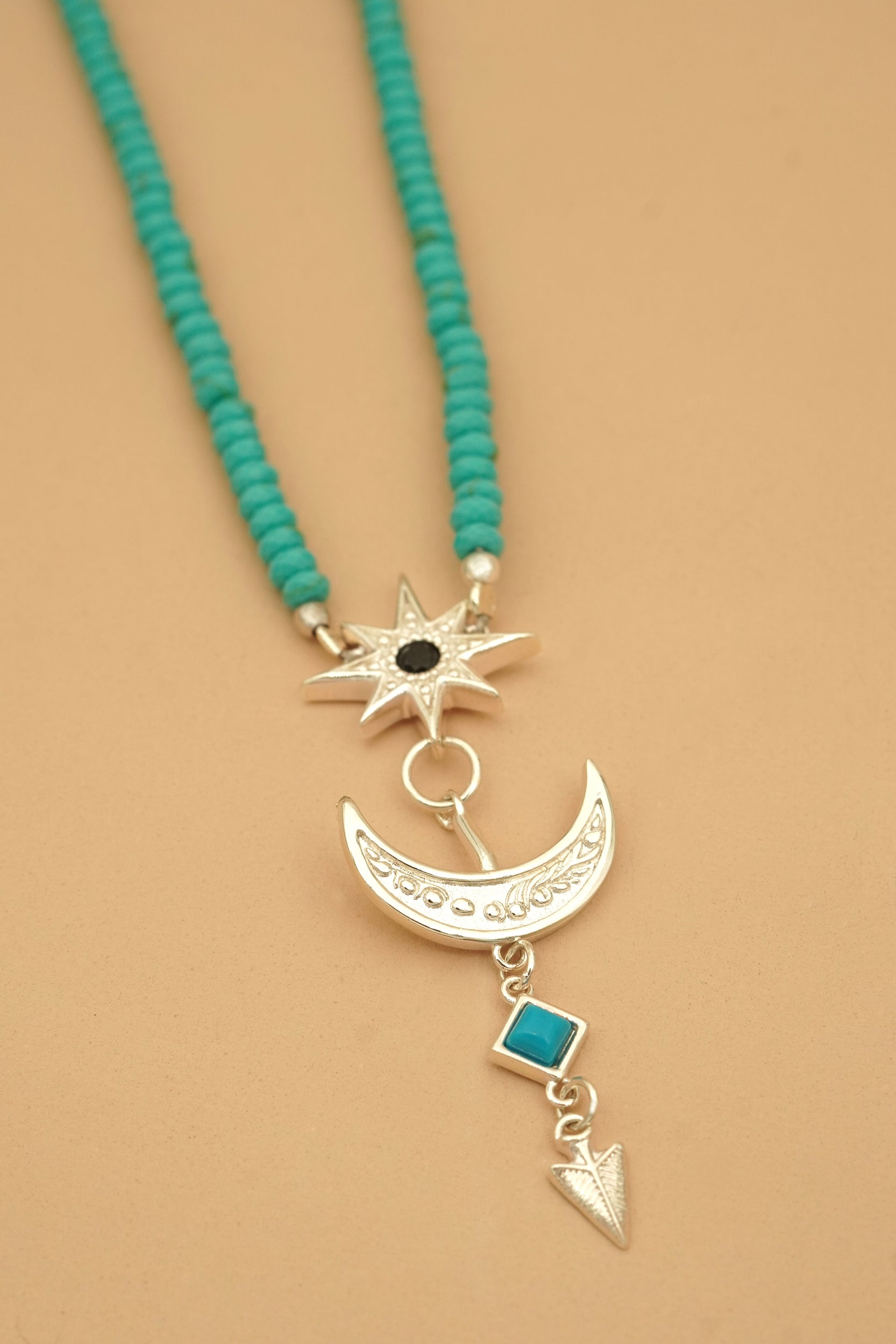 Guided Turquoise Necklace - Silver