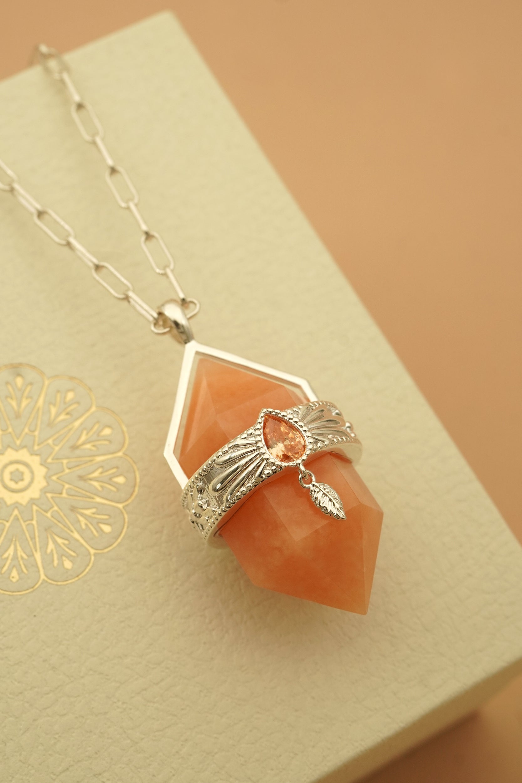 Trust The Path Feather Necklace - Silver