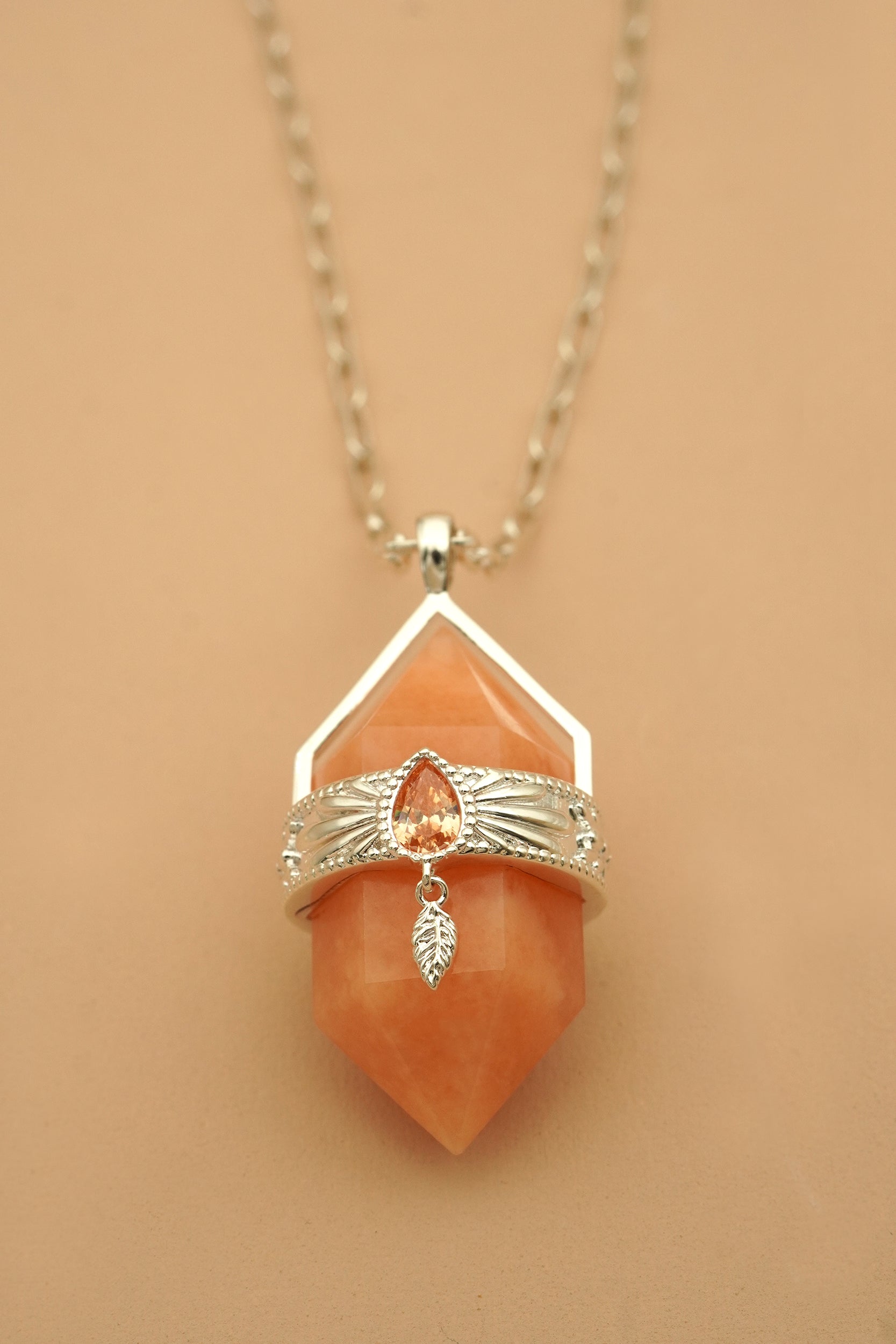 Trust The Path Feather Necklace - Silver