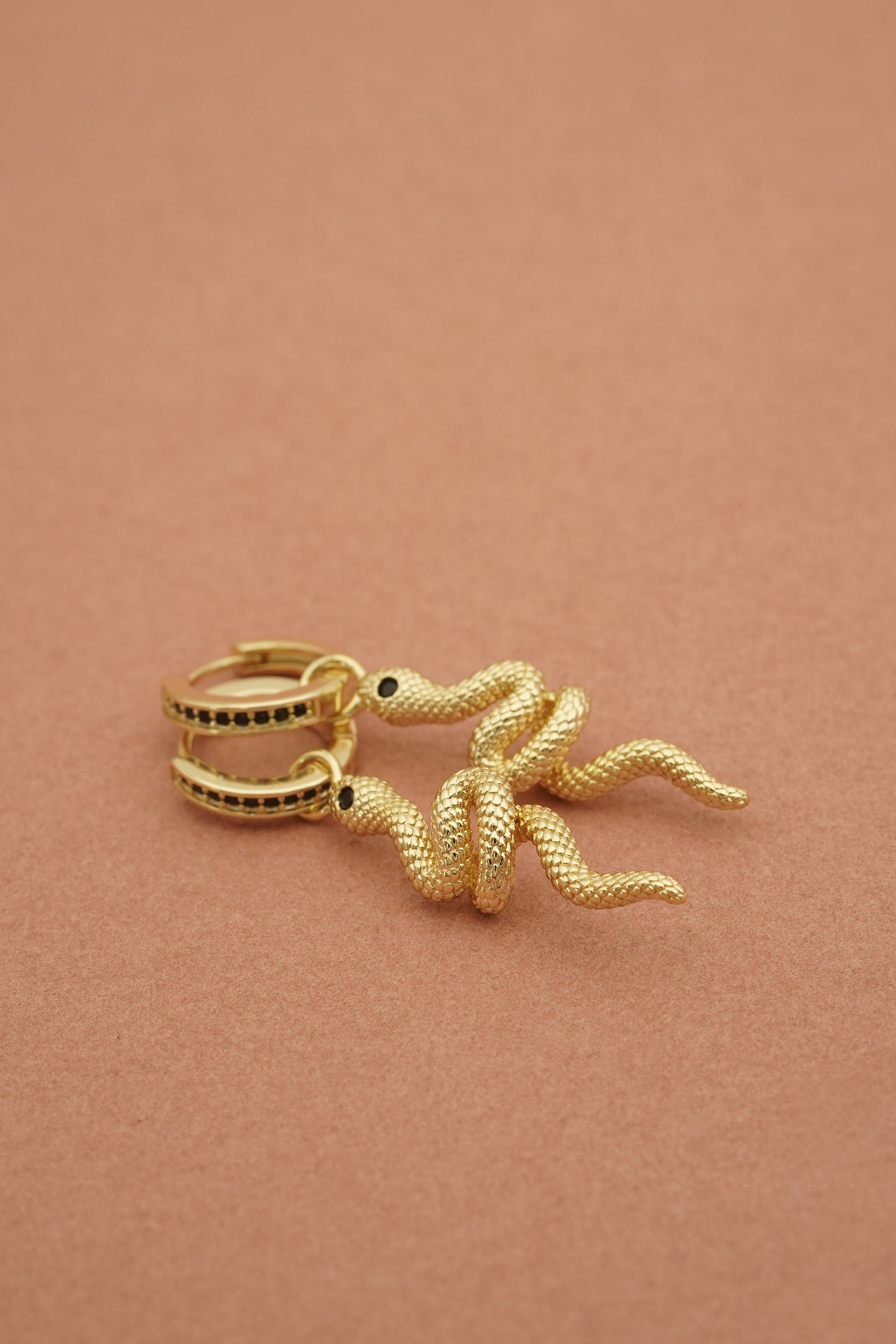 Sacred Serpent Hoops - Gold