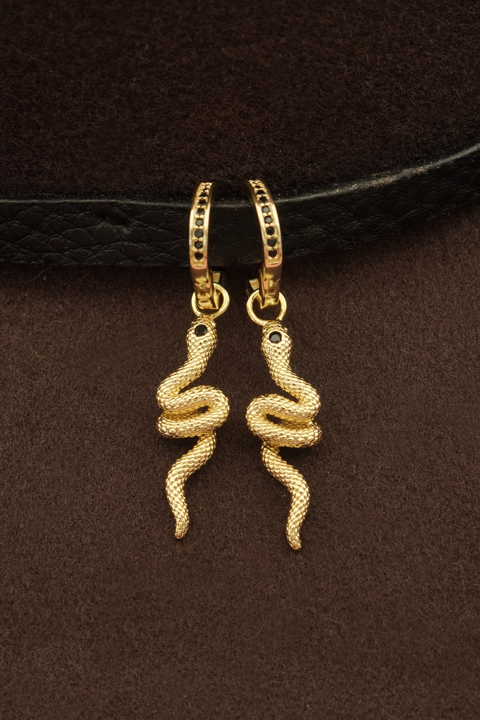 Sacred Serpent Hoops - Gold