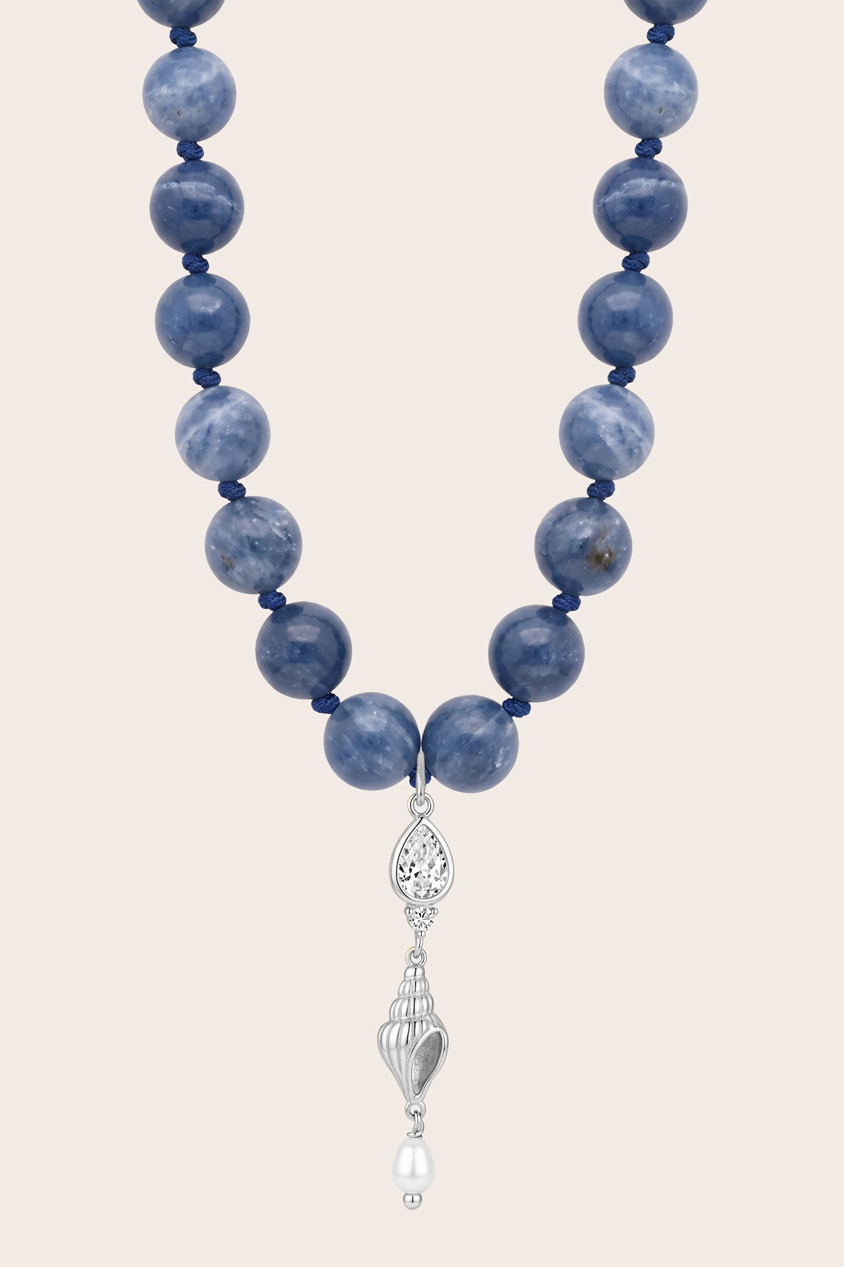 Silver Sea Goddess Mala Necklace