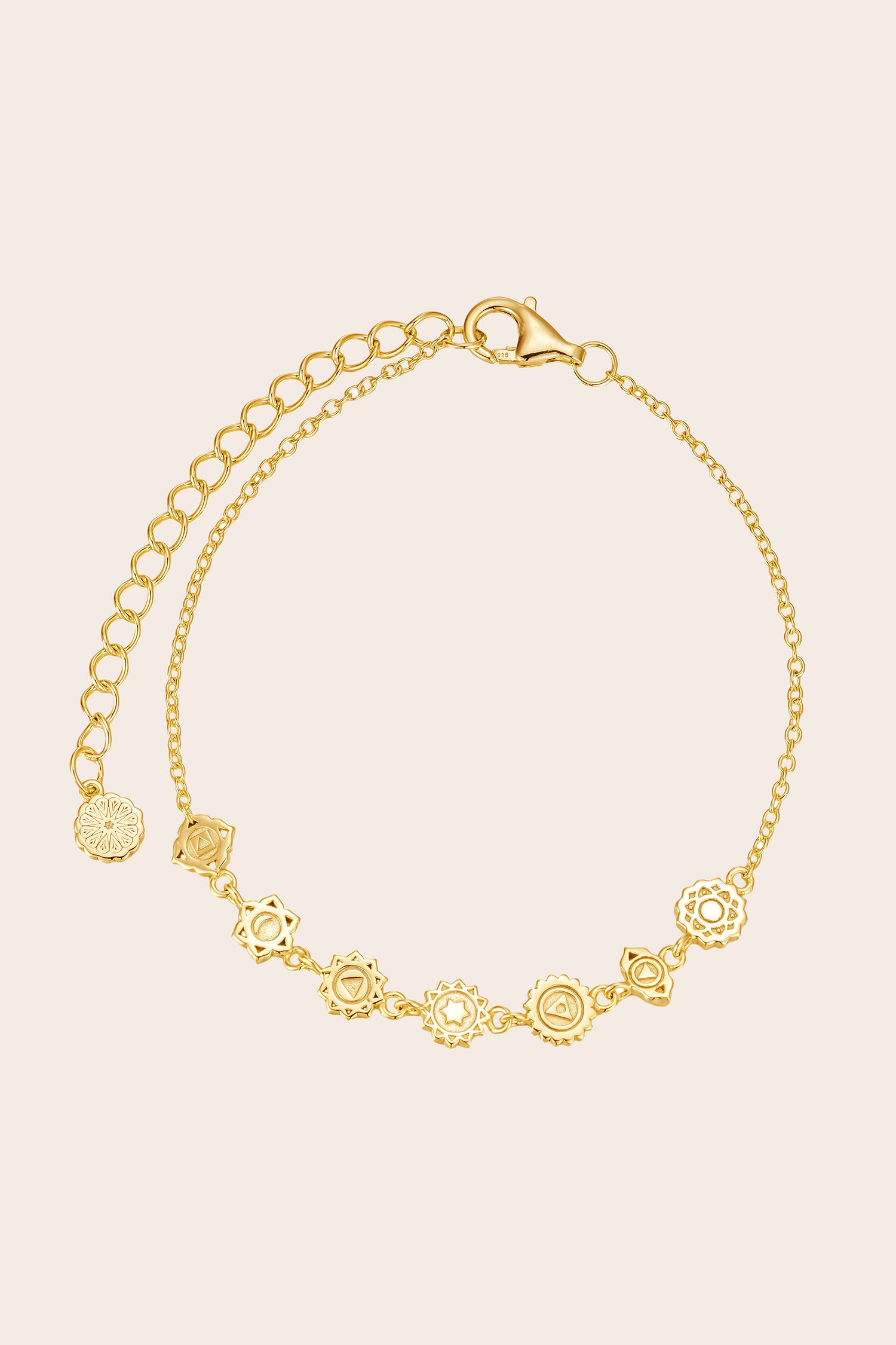 Seven Chakras Bracelet - Gold